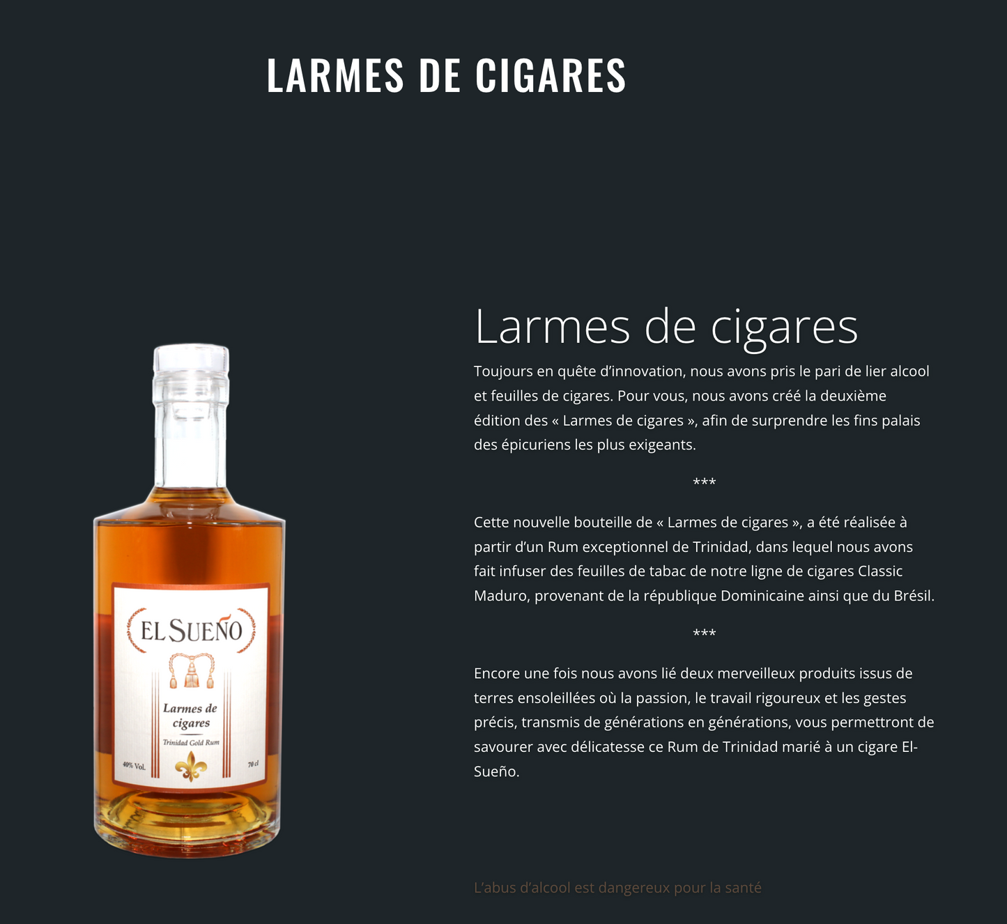 Larmes de Cigares - Trinidad Gold Rum