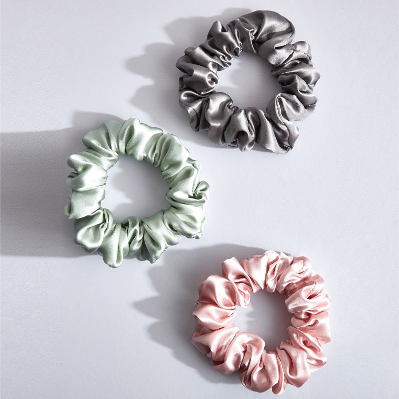 Silk Scrunchies Set - 3 pieces